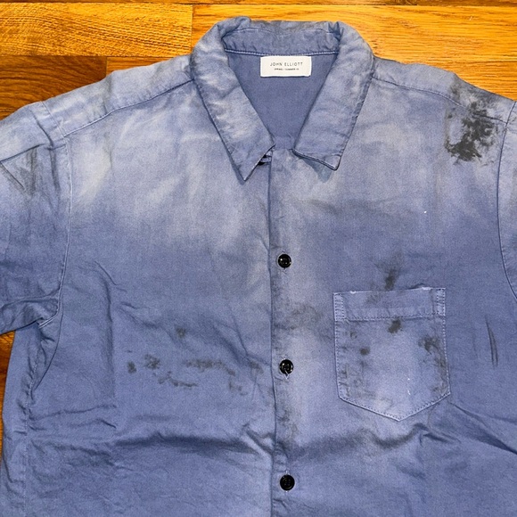 John Elliot - Men’s Camp Shirt - Blue - Size 1 - Picture 3 of 15